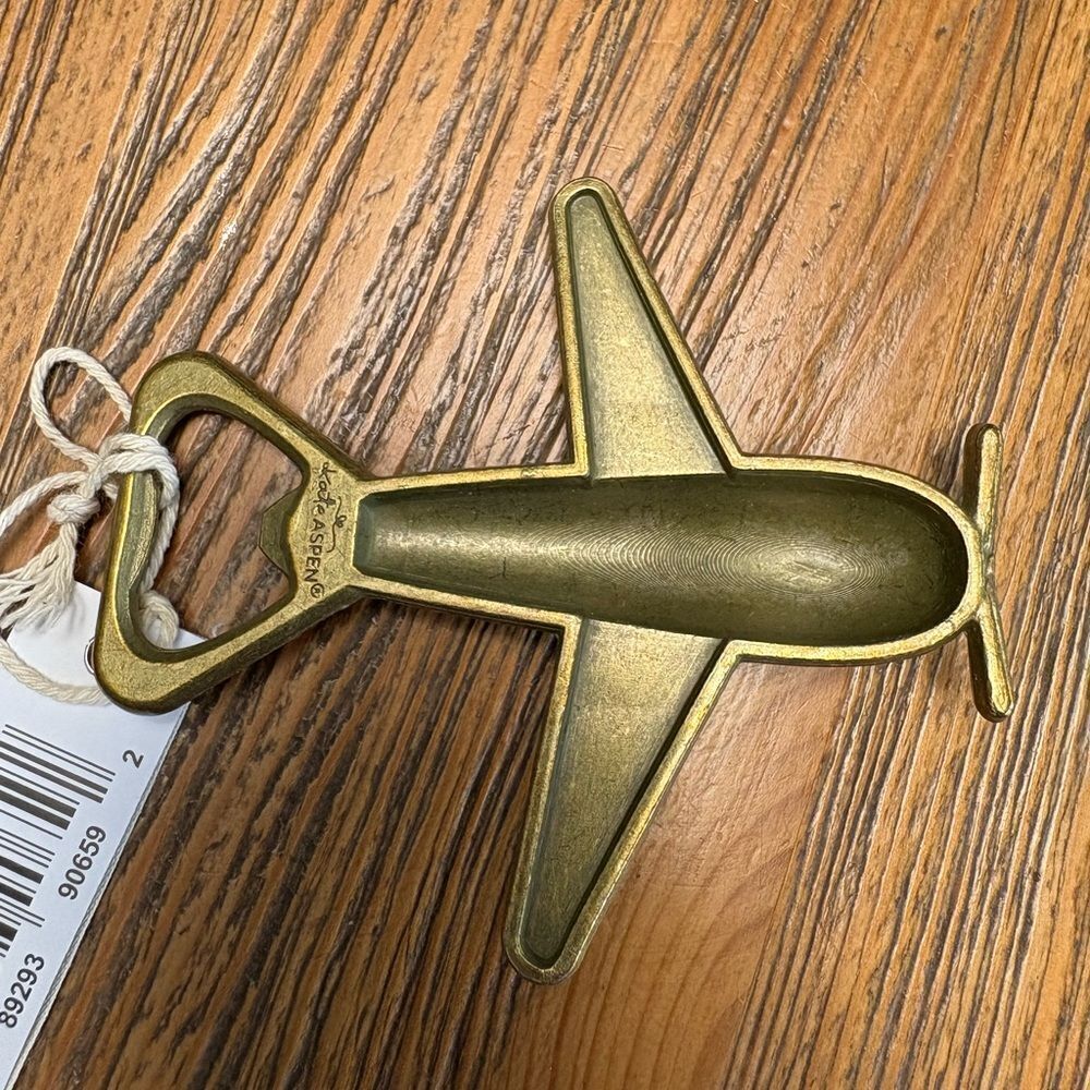Kate Aspen Gold Airplane Bottle Opener - Picture 5 of 11